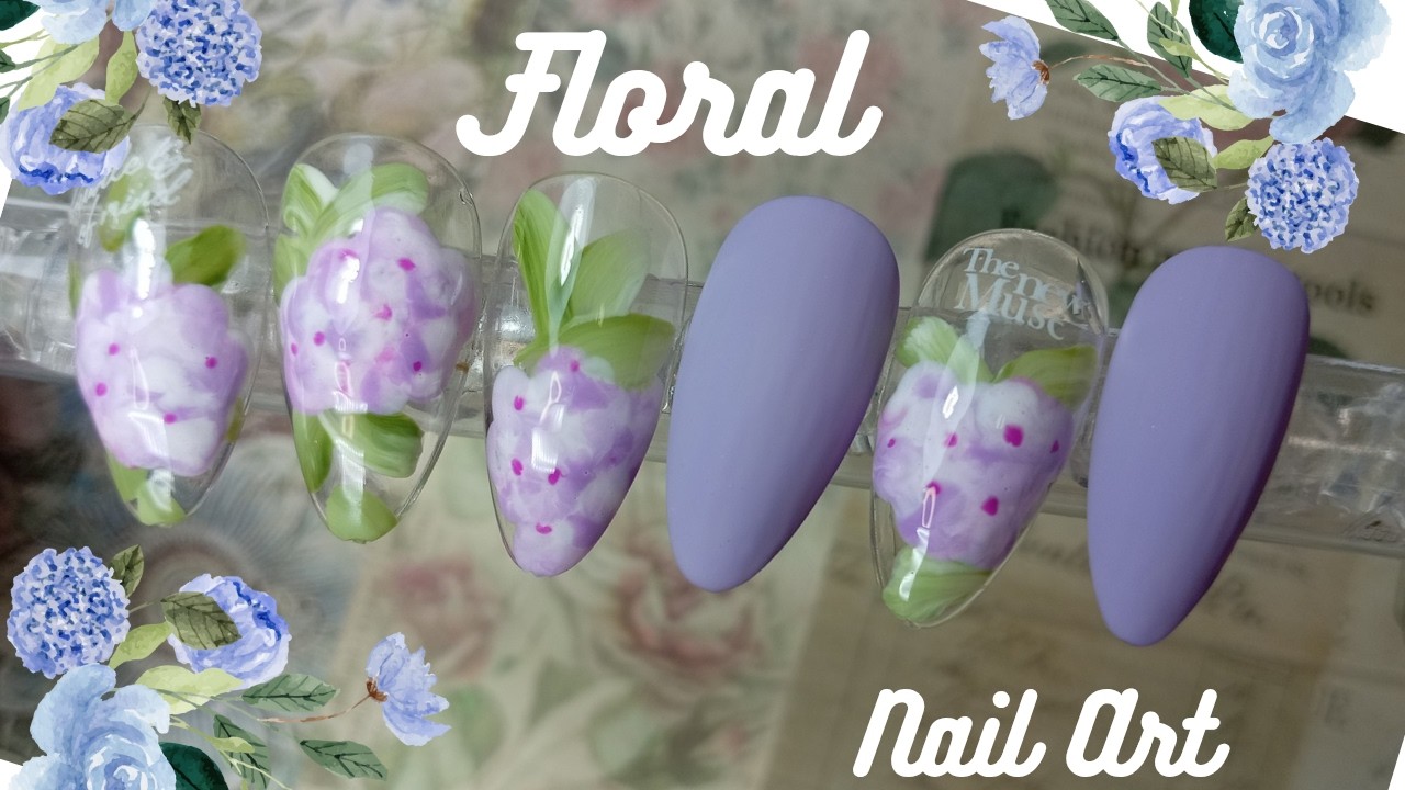 Floral Nail Art Using Q-Tips / Cotton Buds