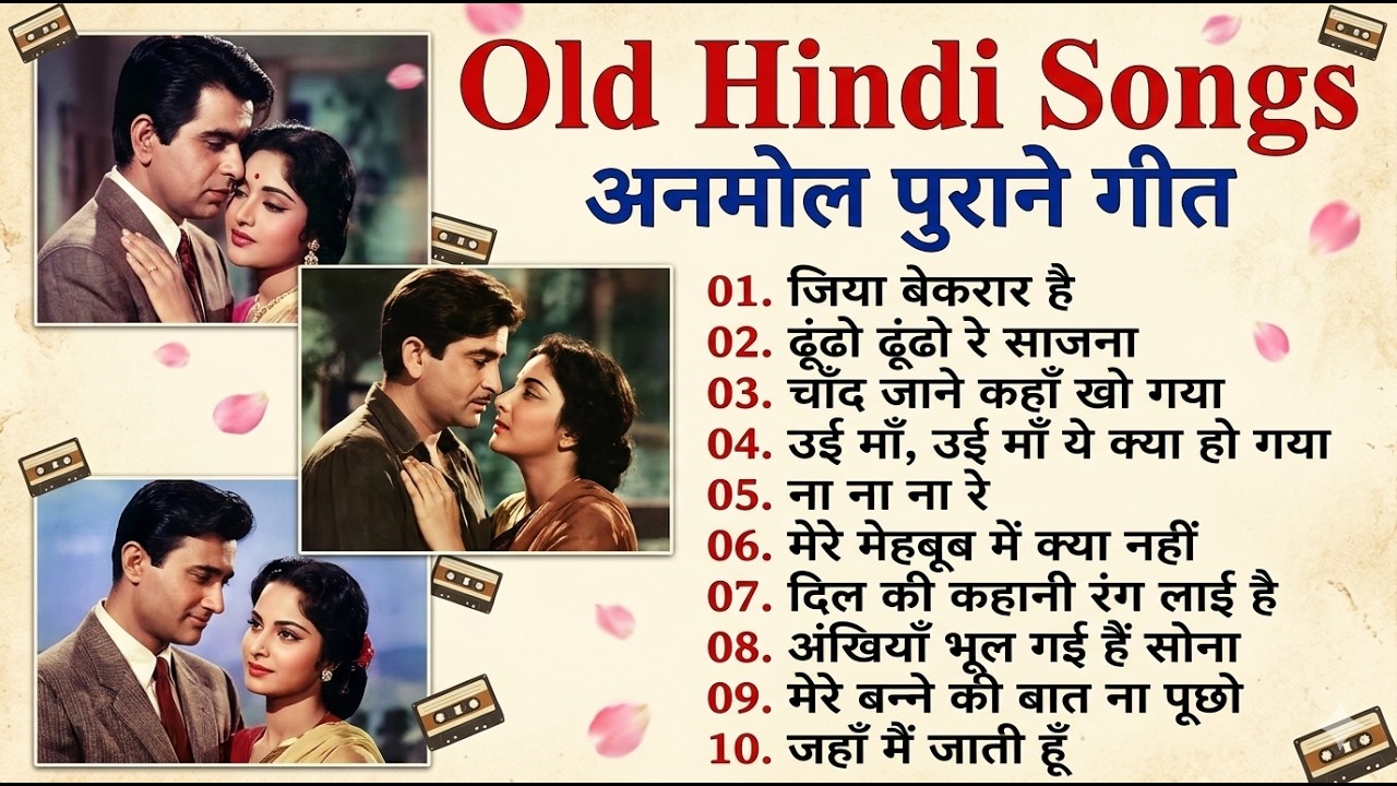 Old Hindi Songs अनमोल पुराने गीत | जिया बेकरार है | Top 10 Audio Jukebox | Evergreen Nonstop Song