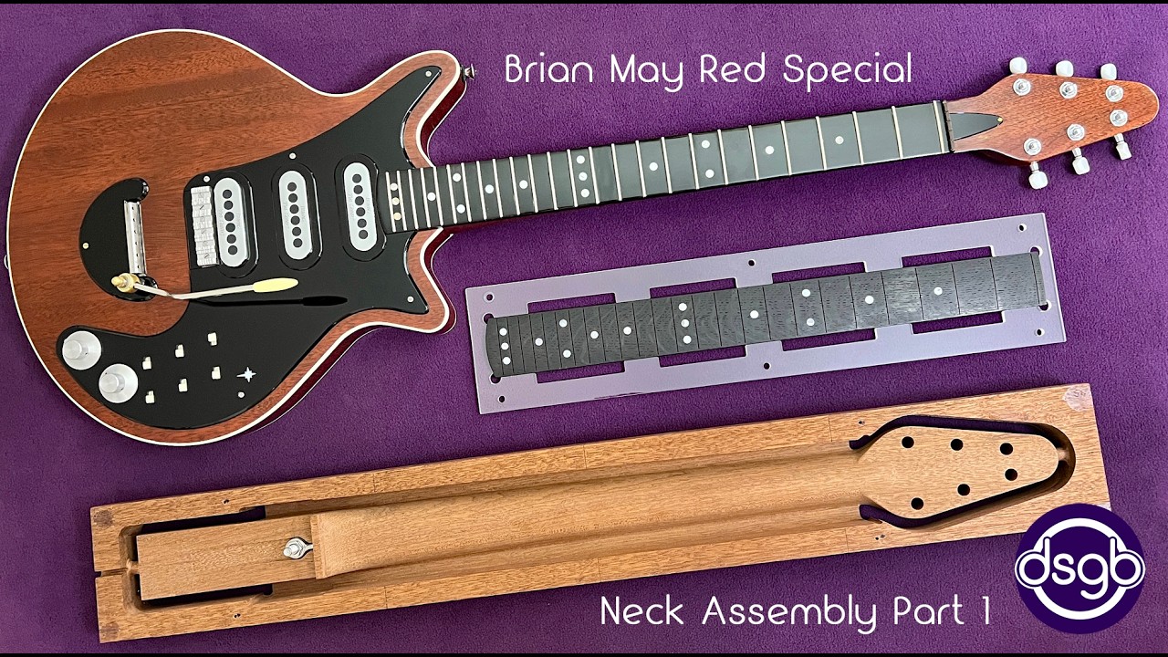 Сборка гитары Brian May Red Special: гриф и накладка грифа, часть 1.