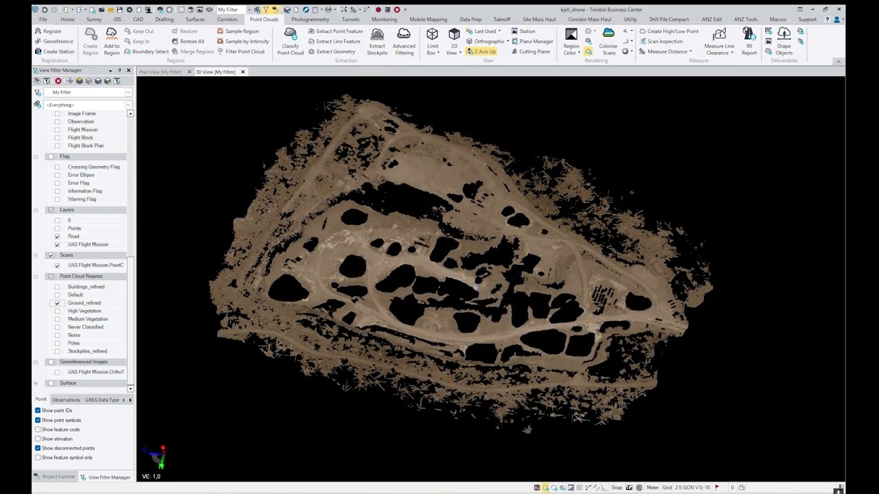 Aerial Photogrammetry i Trimble Business Center – arbetsflöde från drönardata till resultat