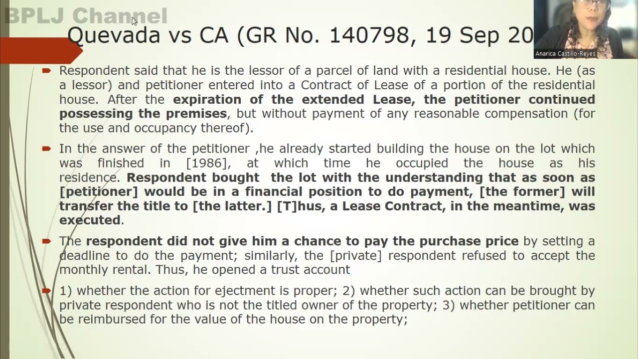 PROPERTY - Possession