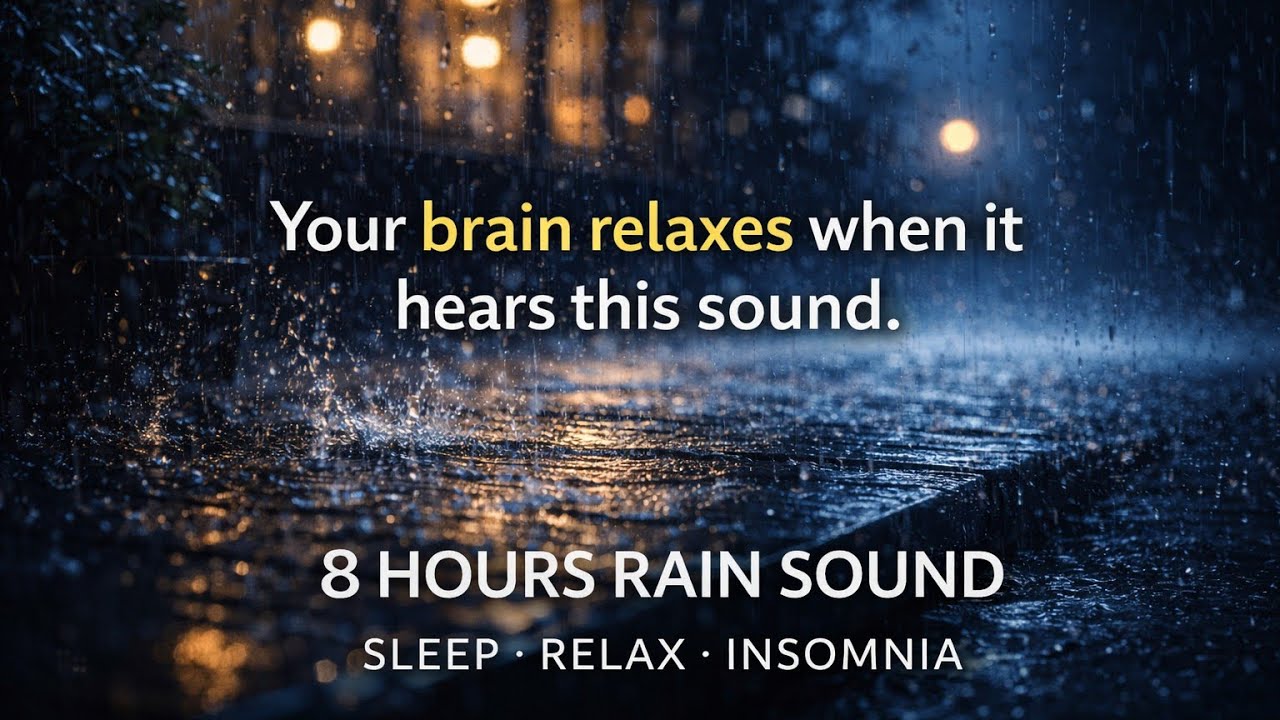 Rain Sounds for Sleep 🌧️ 8 Hours | Heavy Rain Noise for Insomnia, Relax & Deep Sleep
