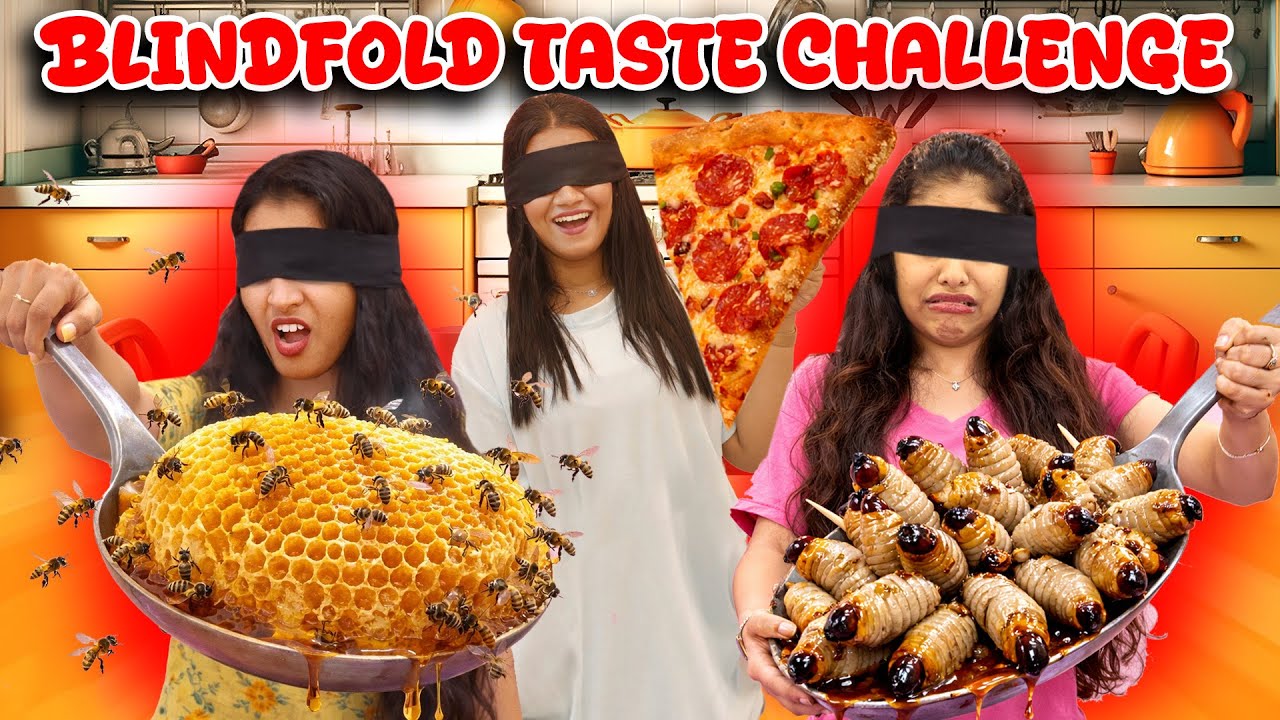 BLINDFOLD TASTE CHALLENGE 🤩 | എട്ടിന്റെ പണികൾ 😂 WEIRD FOOD 🤣 | PULLOTHI