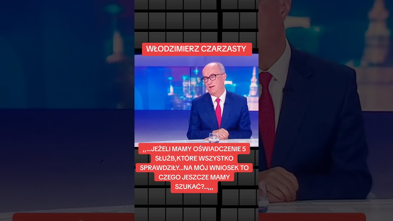 Włodzimierz Czarzasty,,...jeżeli mamy oświadczenie 5 służb...to czego jeszcze mamy szukać?...,,