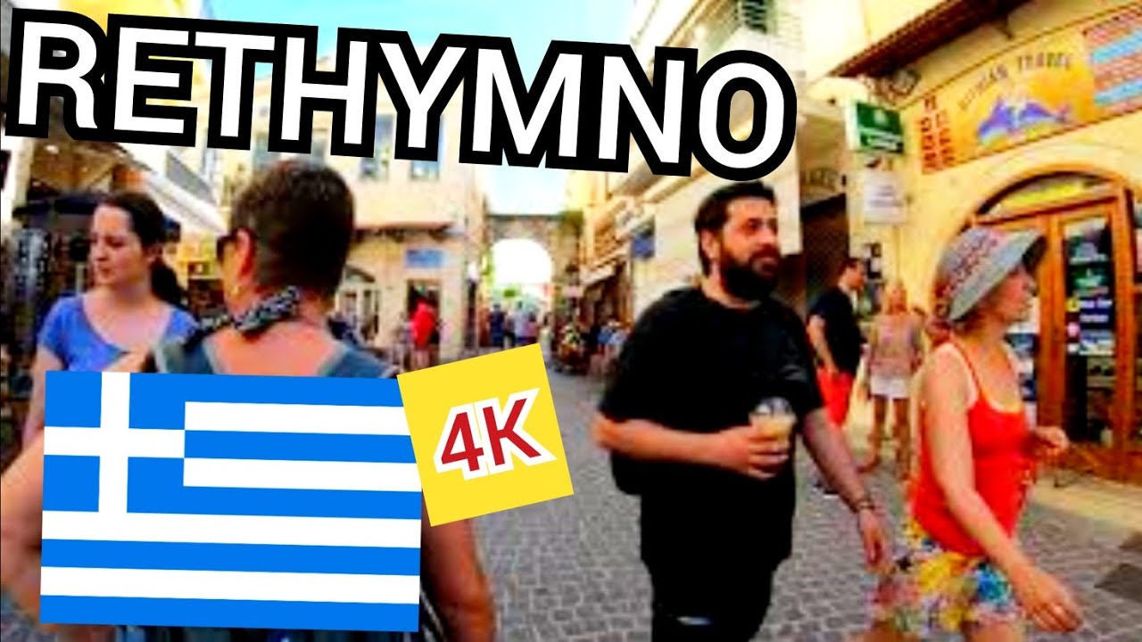 ⁴ᴷ RETHYMNO old town walking tour, Crete, Greece 🇬🇷 4K