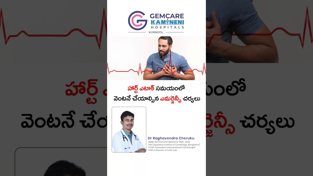 Emergency Actions We Need to Take at the Time of Heart Attack | Cardiologist Dr Raghavendra Cheruku