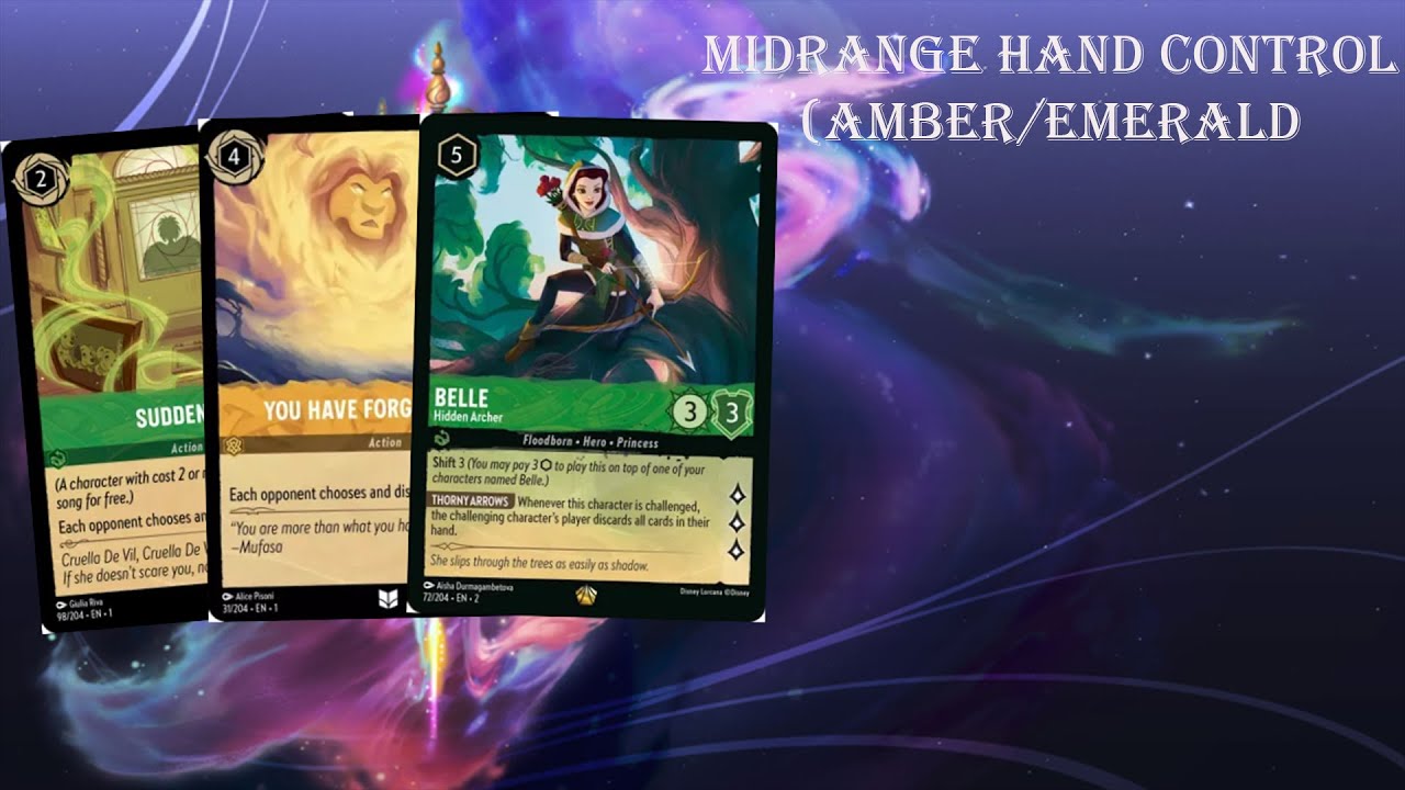 Midrange Hand Control (Amber/Emerald) | Deck Profile | #disneylorcana