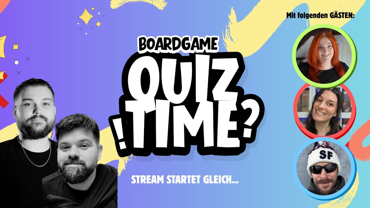 Brettspiel QUIZ TIME! Runde 2 - Alex, Lisa & Dirk kämpfen um die Krone!