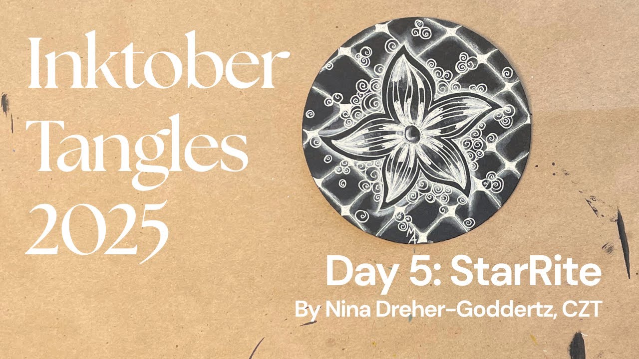 Inktober Tangles 2025 - Day 5 - StarRite