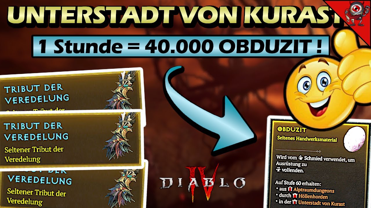 So farmst du 40.000 OBDUZIT in 1 STUNDE !!! Unterstadt von Kurast Guide - Diablo 4