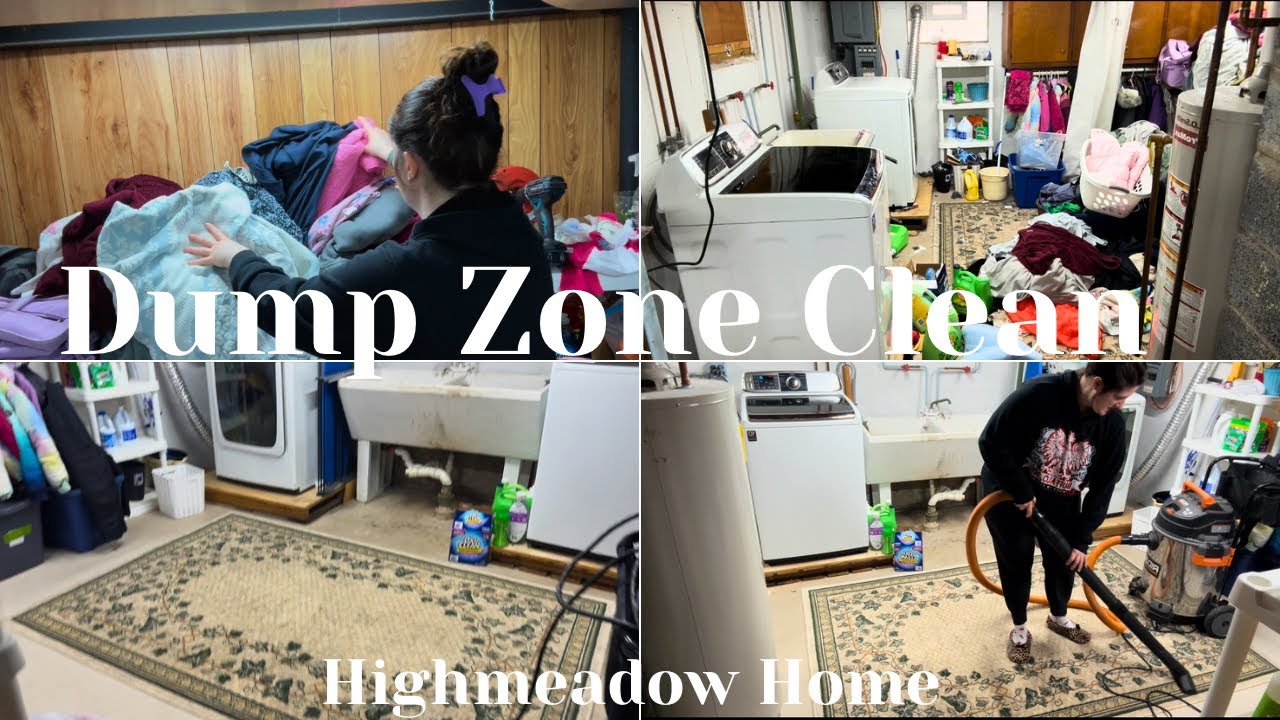 Disaster Clean// Messy Basement Clean with Me! 