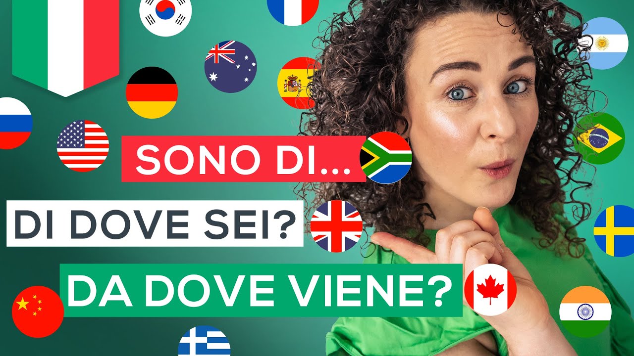 How to Say I'M FROM... in Italian (Nationalities & Countries) + FREE PDF 📚 Italian for Beginners
