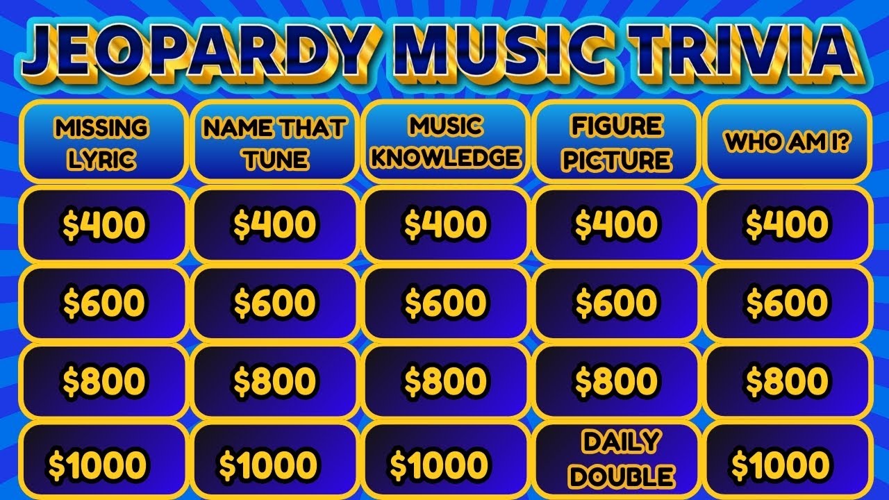 Can You Answer These Jeopardy Music Trivia Questions ?