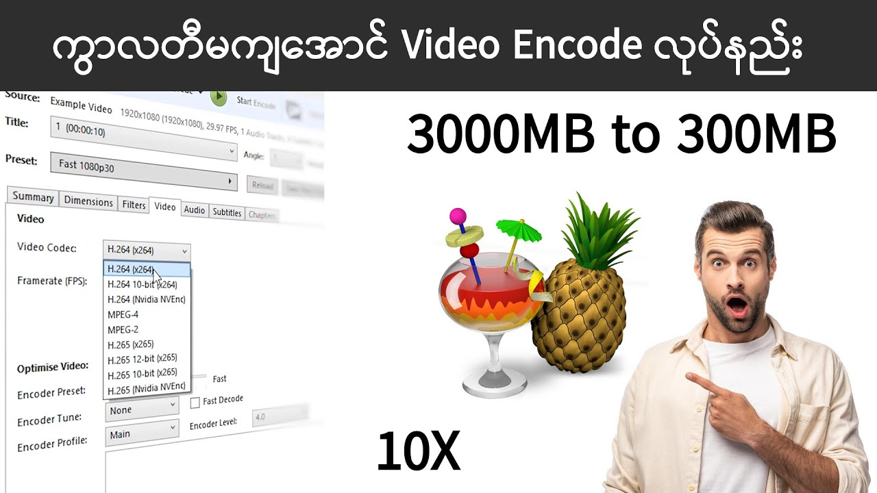 ကွာလတီ မကျအောင် Size အနည်းဆုံး Video Encode လုပ်ပေးမယ့် HandBreak အသုံးပြုခြင်း