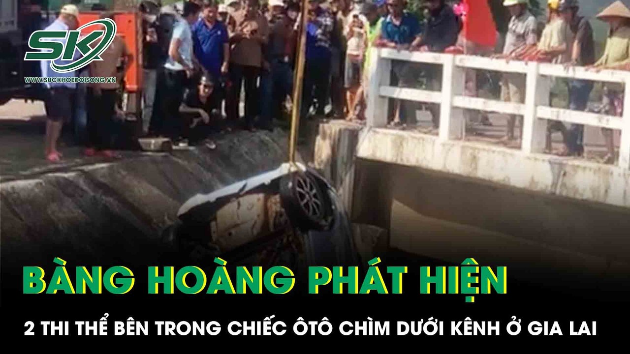 Bàng hoàng phát hiện 2 thi thể bên trong chiếc ôtô chìm dưới kênh Văn Phong ở Gia Lai