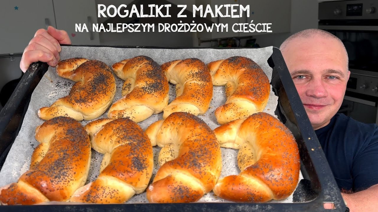 Poppy seed croissants, just like Grandma's! The best yeast dough!