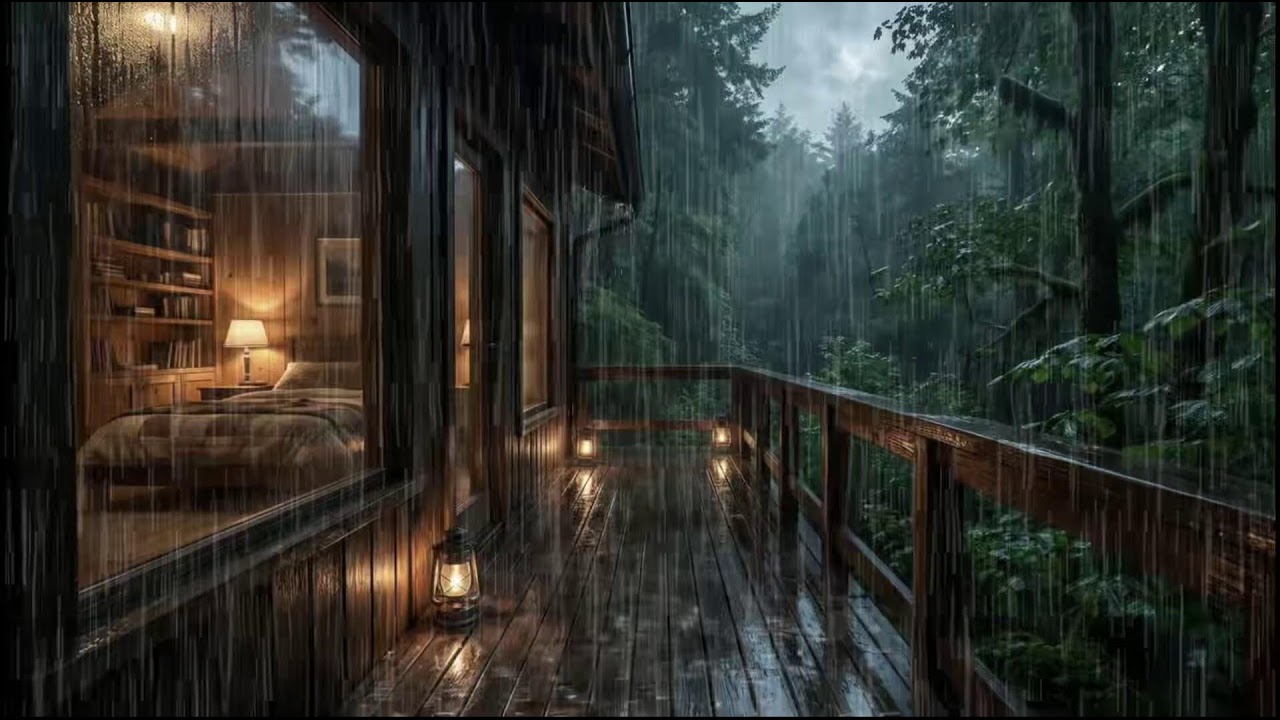 Soothing Cabin Rain Sounds 🌧 White Noise for Deep Sleep, Relaxation & Insomnia
