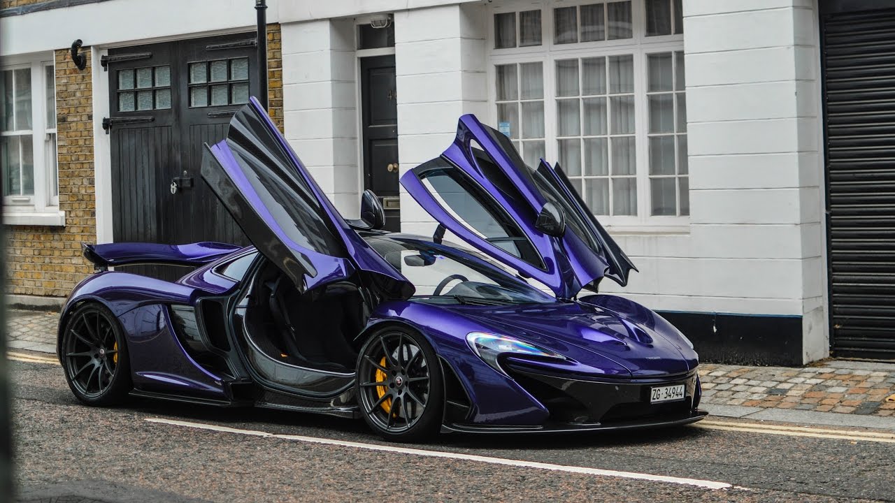 RIDE and reactions purple McLaren P1 in London Race Mode and Fast Accelerations