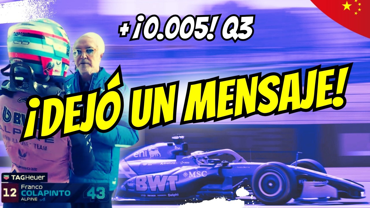 🚨¡Asombrosa recuperación de COLAPINTO!🚨 Su mejor Qualy en ALPINE y respaldo CLAVE de Briatore 🏁🔥