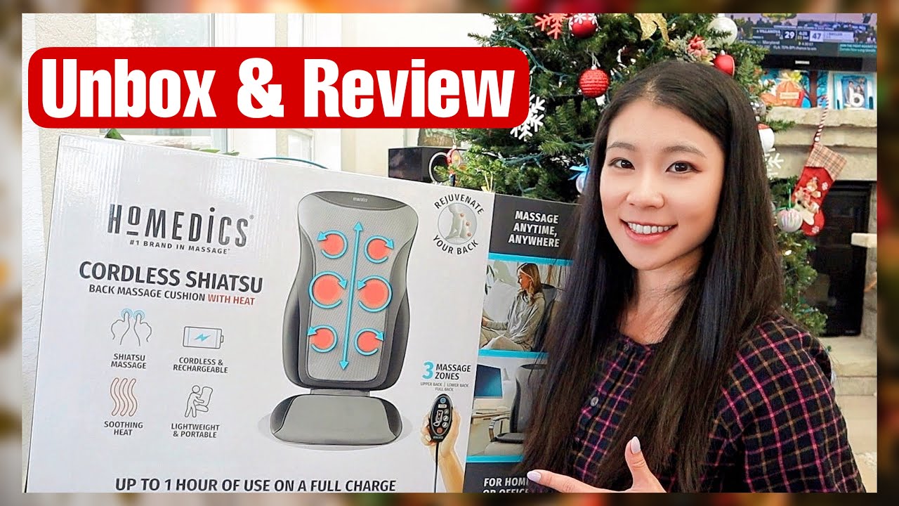 HoMEDICS Cordless Shiatsu Back Massage Cushion With Heat Review| Costco Holiday Gift Ideas