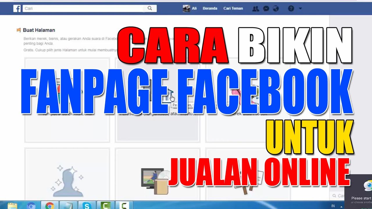 Cara Membuat Halaman Facebook Untuk Jualan Online