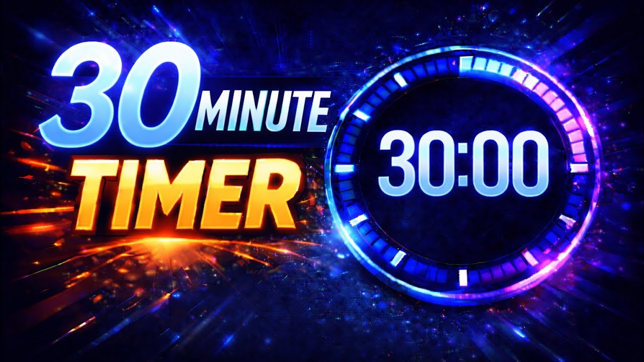 30 Minute Timer ⏱️ | Deep Focus & Countdown | Online Timer Flow