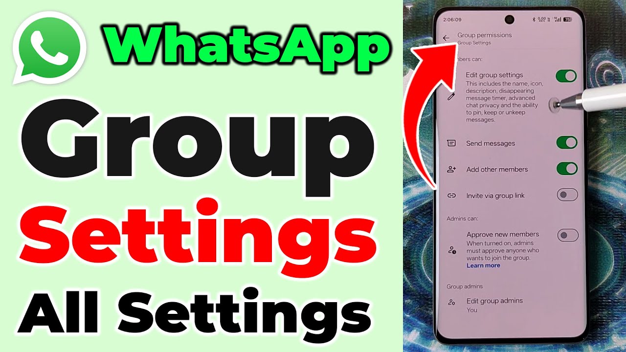 WhatsApp group settings kaise kare ! Group setting on whatsApp