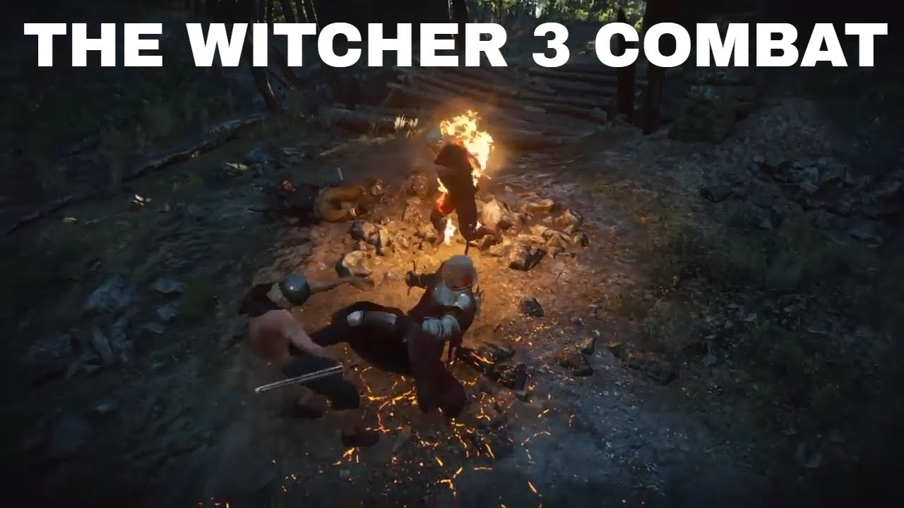 The Witcher 3 Combat Gameplay (Standard PS4)