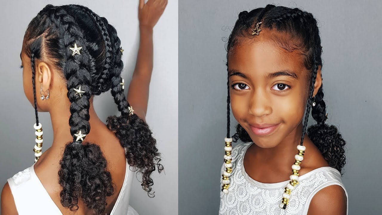 Not Your Average Cornrows with Curls- Hairstyle for Girls