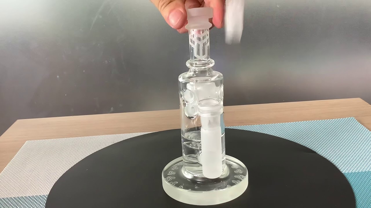 GB321 7 inch frosted straight fab dab rig with SOL perc joint 14.5 mm