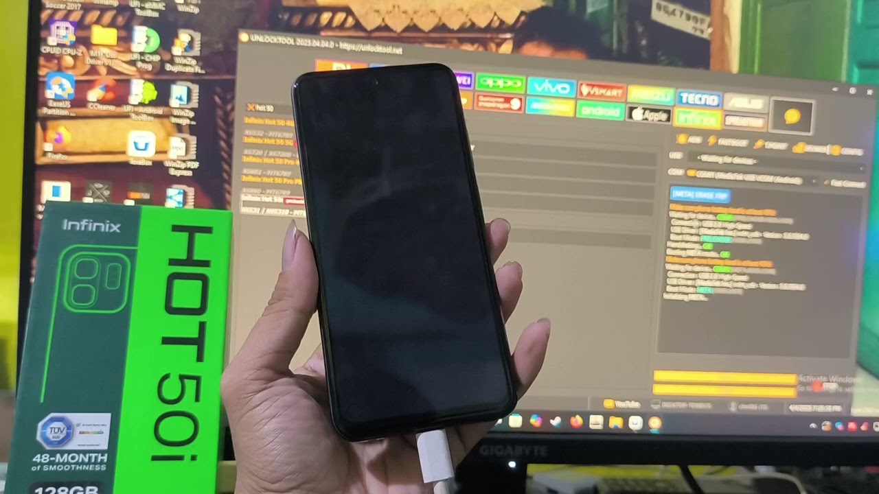 Bypass frp Infinix Hot 50i X6531B via uncktool