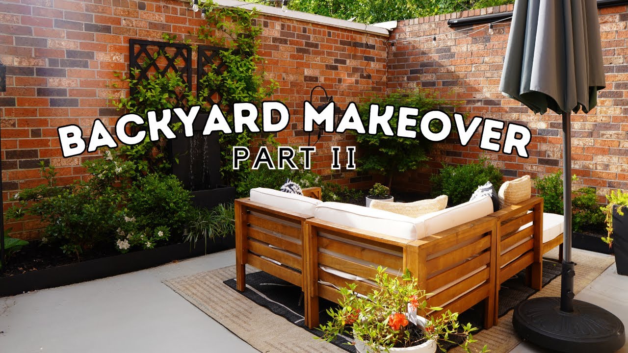 Backyard Courtyard Makeover Part 2: Decorating & Styling my Modern Garden | Backyard Transformation