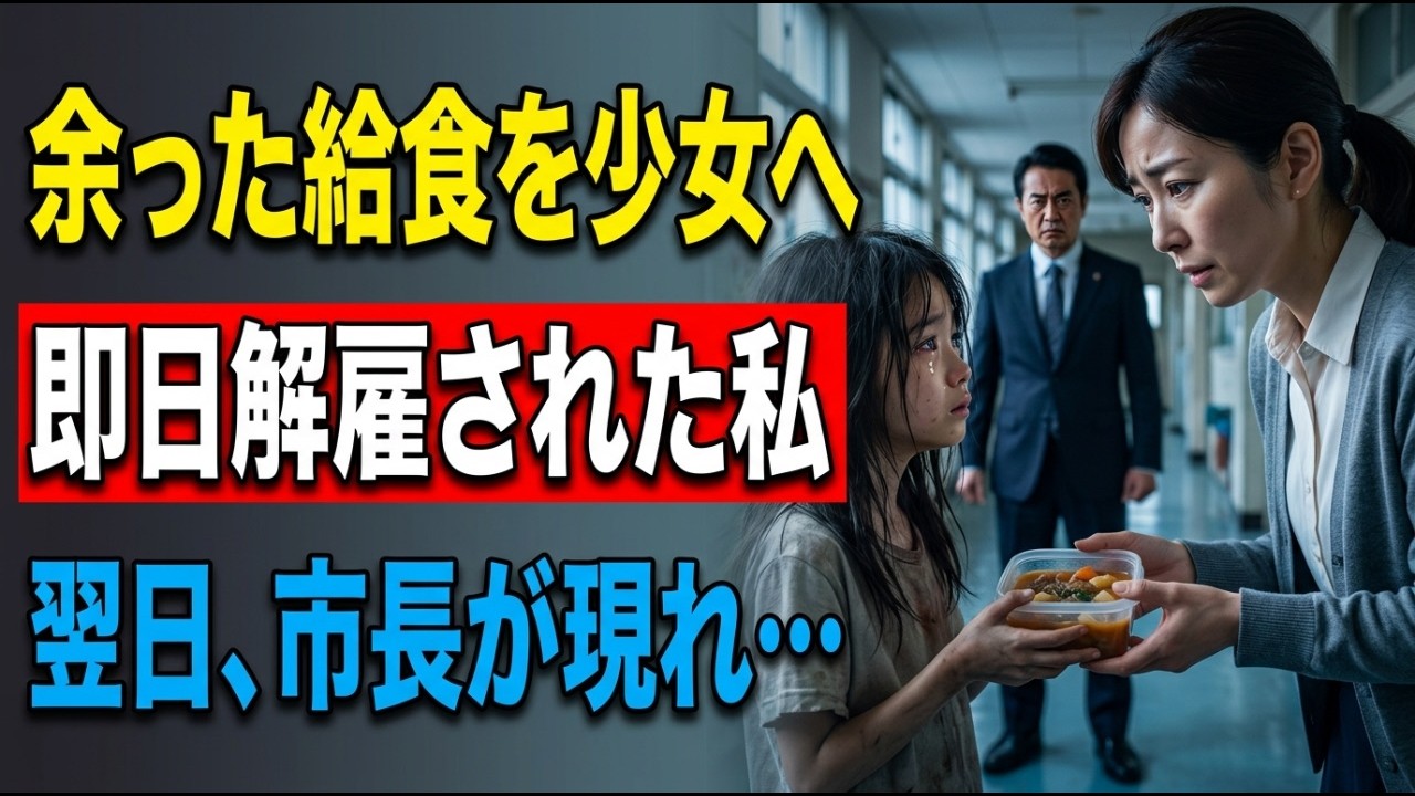 「クビで当然！」給食の残りを児童に分けた先生を即日解雇した校長…翌日、学校の前に黒塗りの高級車が現れ…