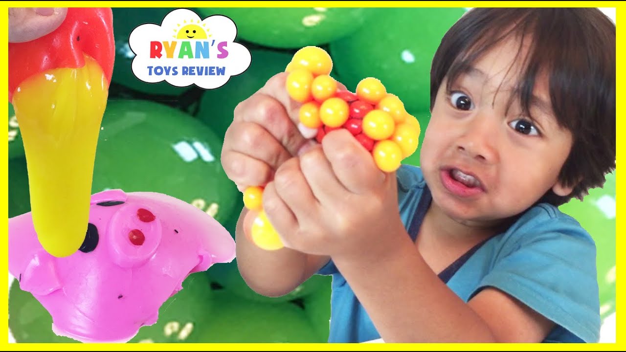 SQUISHY BALLS Mesh Slime and  Learn Colors and Animals name