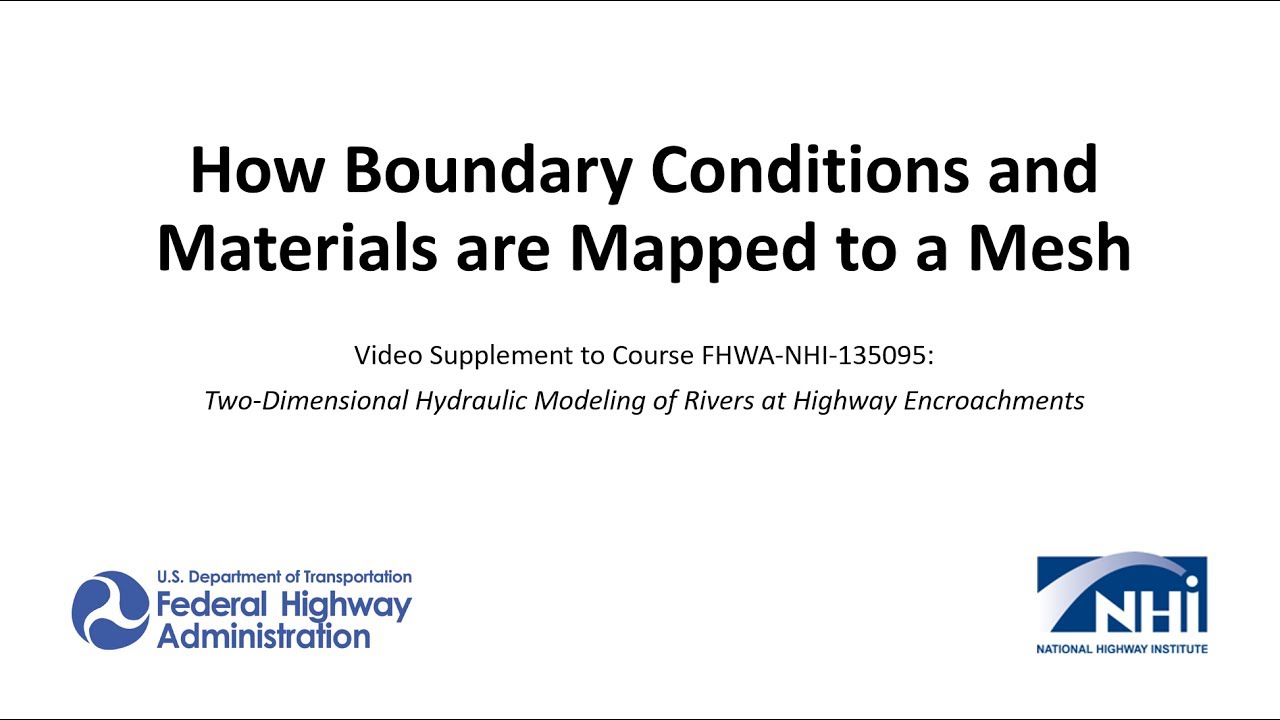 How BC and Materials are Mapped to a Mesh for SRH-2D Models