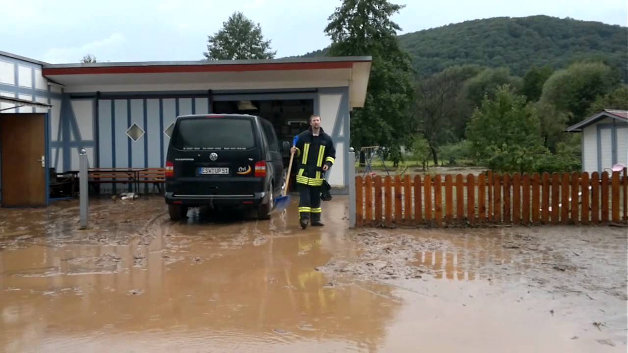 11.09.2011 Unwetter in Wahlhausen (Germany) Einsatz d. Freiwilligen Feuerwehr Wahlhausen