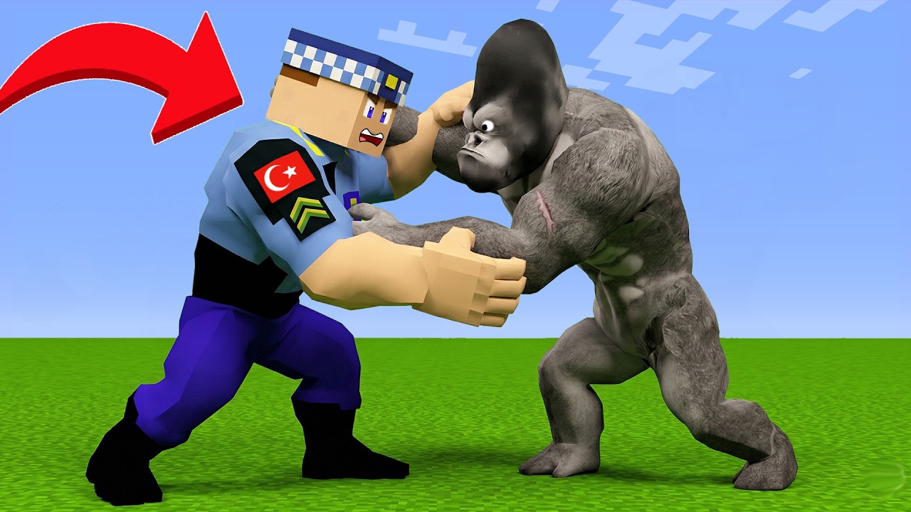 KİNG KONG VS KEREM KOMİSER - Minecraft ZENGİN FAKİR HAYATI