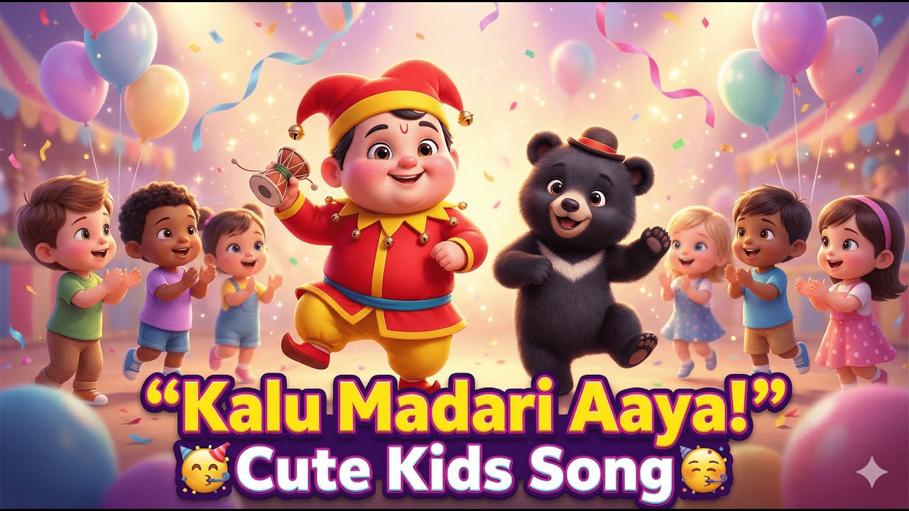 Kalu Madari Aaya | कालू मदारी आया | Fun Nursery Rhyme for Kids 2025 | Hindi Poem