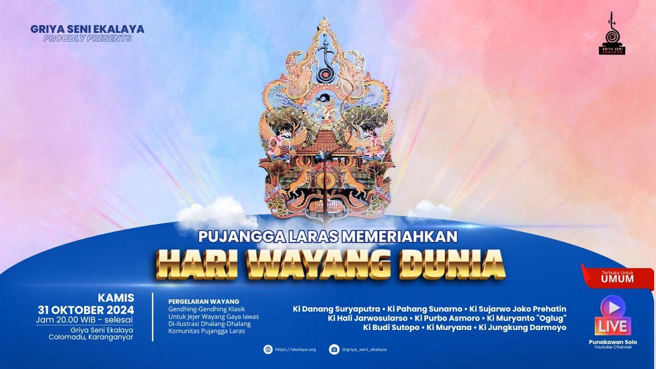 LIVE - Pujangga Laras Memeriahkan HARI WAYANG DUNIA 2024
