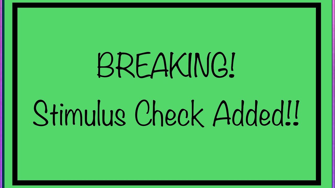 Breaking News! Stimulus Checks Added! New Stimulus Proposal with Stimulus Checks! December 8 Update