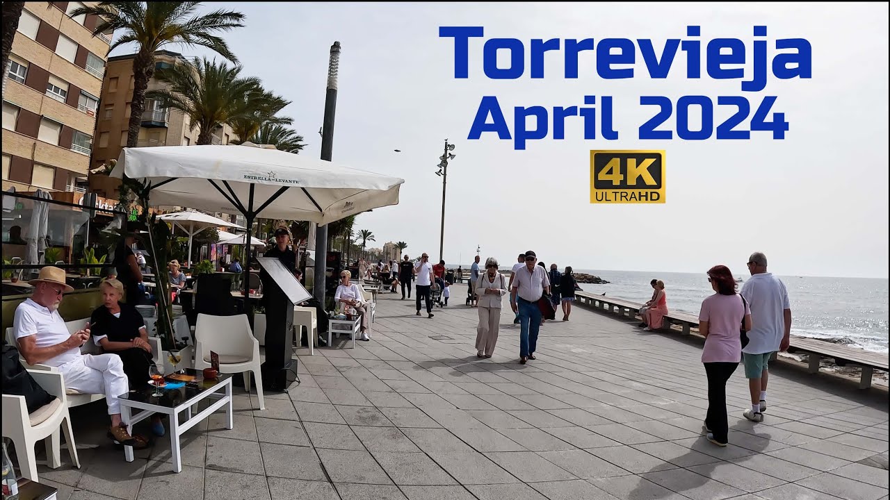[4K] Torrevieja, Costa Blanca, Spain⎮Saturday Morning Walking Tour Heading to the Promenade 🇪🇸
