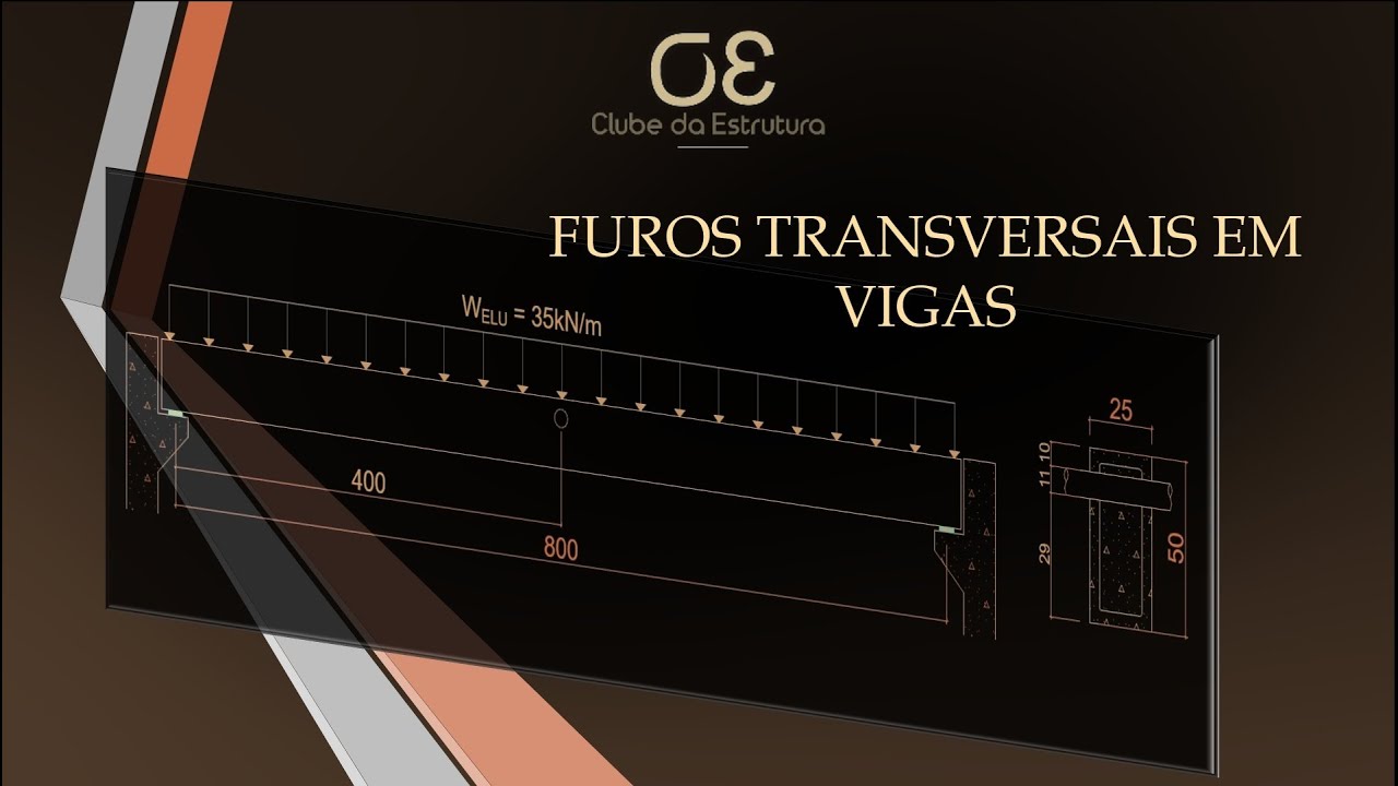 FUROS TRANSVERSAIS EM VIGAS