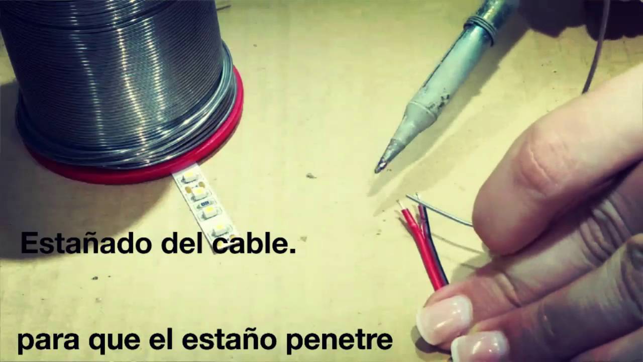 Como soldar tiras led. Pre estañado para soldar