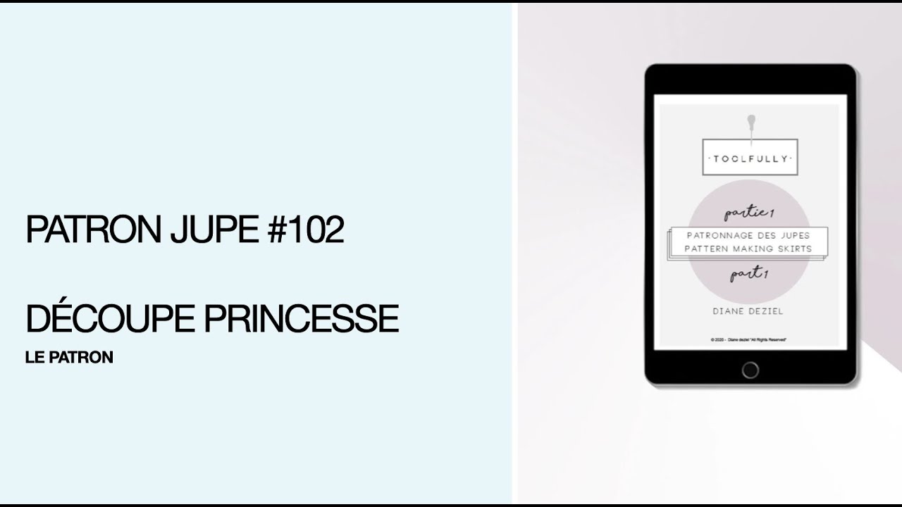 Patron, jupe #102 découpes princesse et godets.