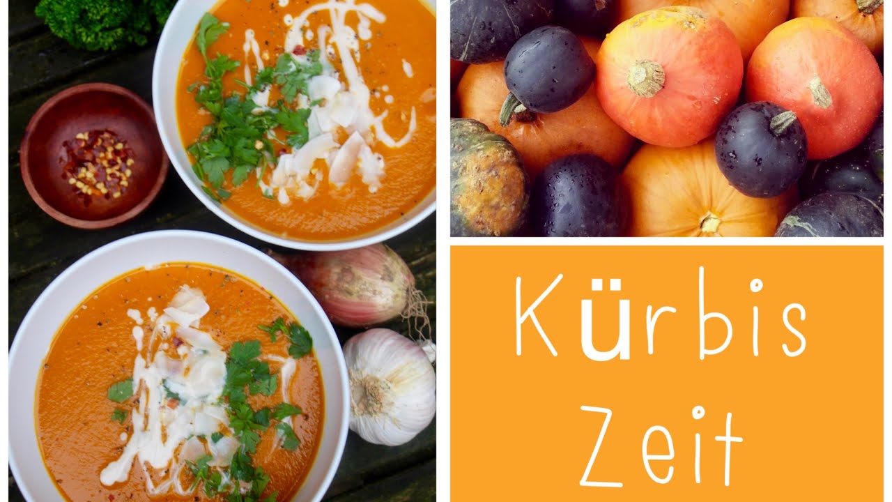 Kürbis-Kokos-Suppe mit rotem Curry & Kokosflakes