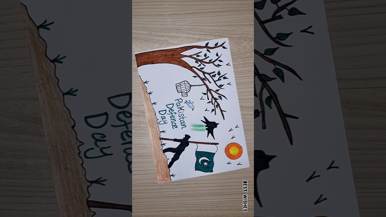 Pakistan Defence Day Drawing #pakistanzindabad #shorts #pakistan #drawing #defenceday #6september