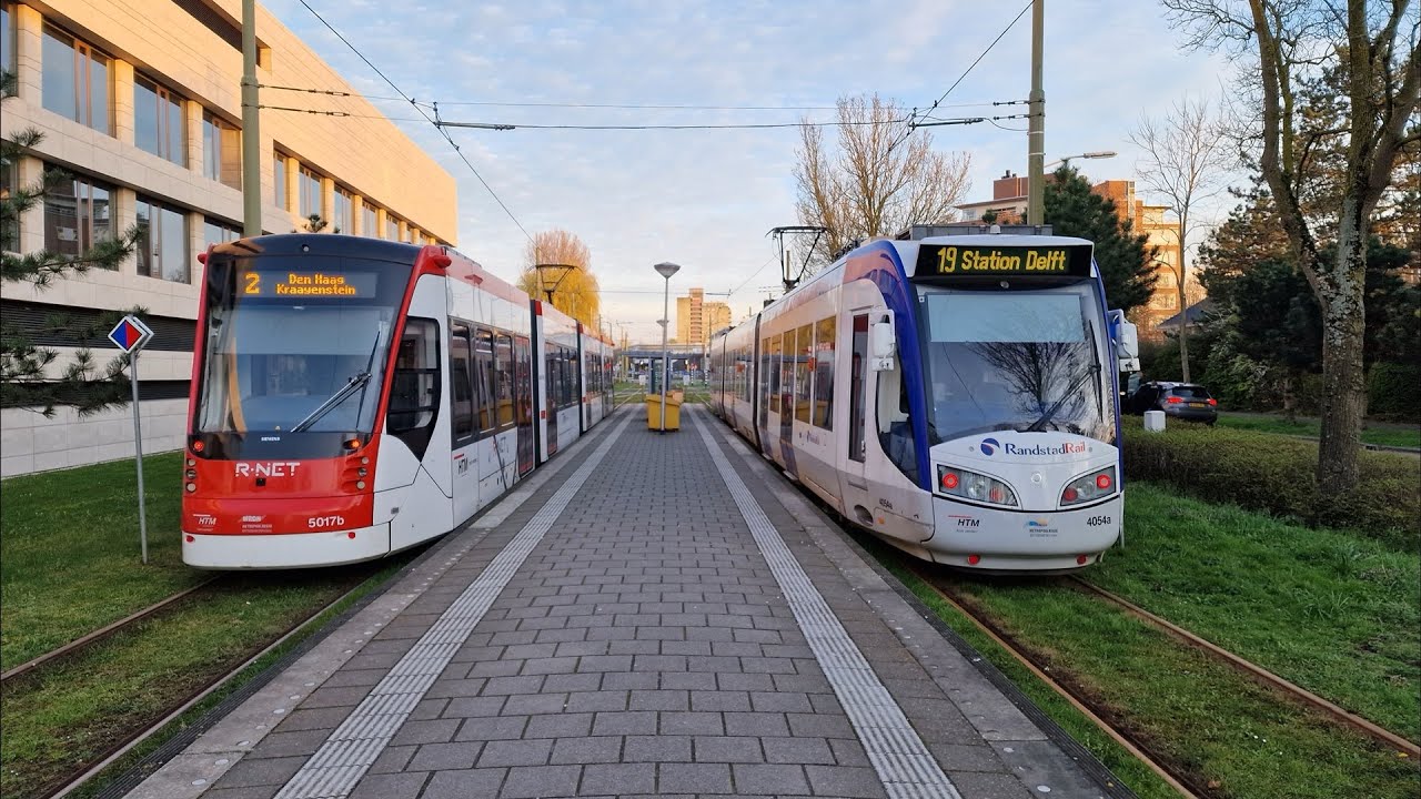 HTM RandstadRail 19 Leidschendam HMC Antoniushove  - Delft Station | RegioCitadis 4054 | 2023