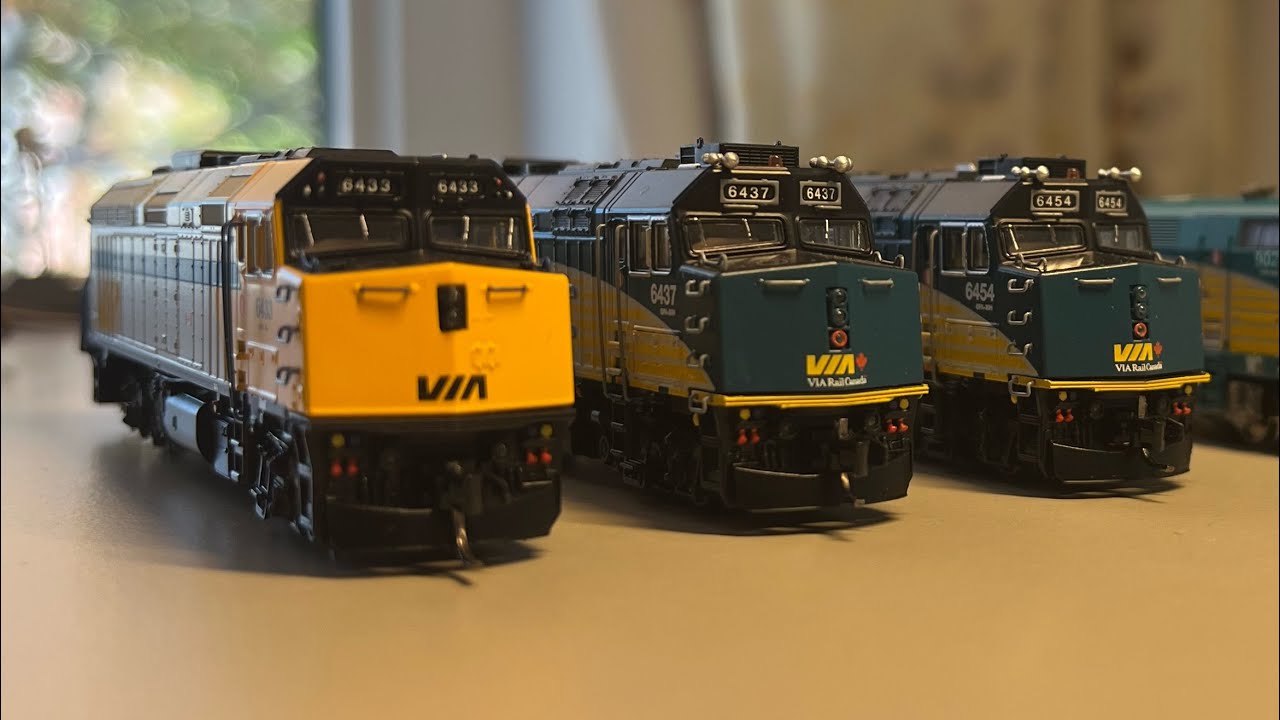 Rapido N scale F40PH-2D DCC sound function testing and run by