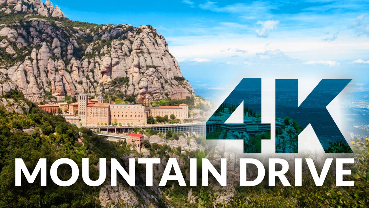 🇪🇸 4K CURVY MOUNTAIN DRIVE - Montserrat, Spain