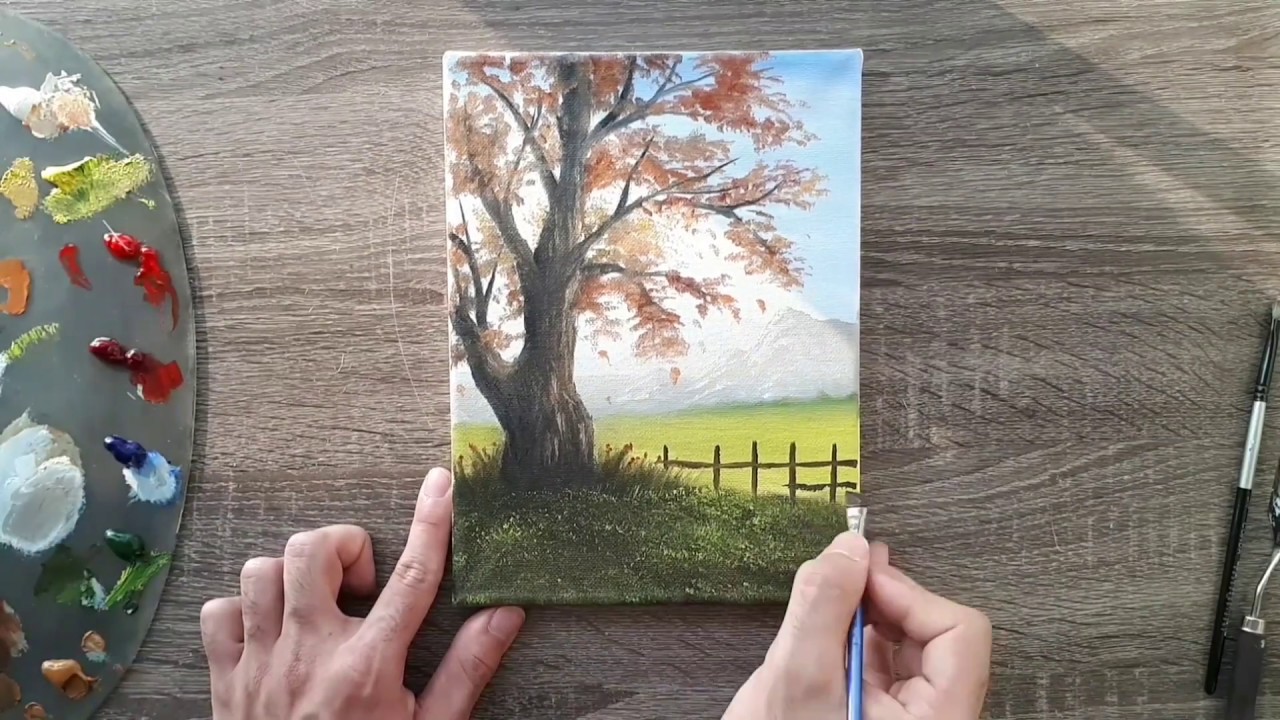 How to paint landscape in oil  - تعلم رسم الطبيعة بألوان الزيت